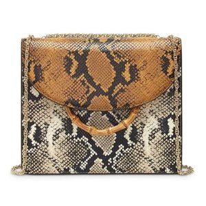 RARE LOEFFLER RANDALL NEW Marla Snake Leather Shoulder Bag Snakeskin leather